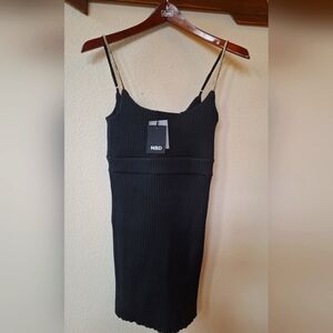 NWT Revolve NBD Leon Black Bodycon Mini Dress Rhinestones Womens size S